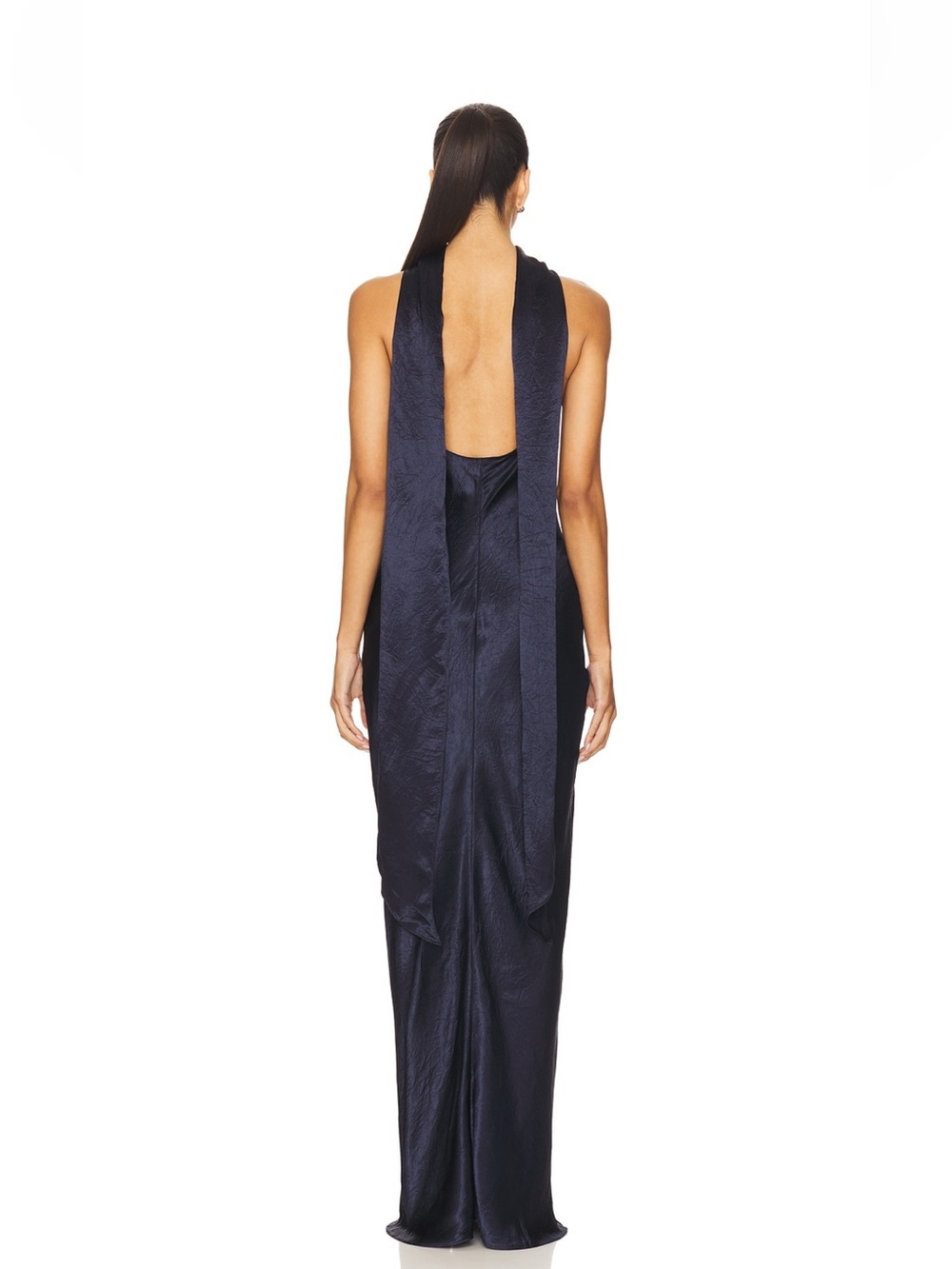 Amanda Uprichard Ashton Maxi Dress in navy - Picture 2 of 8
